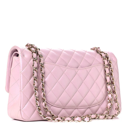 Chanel Iridescent Calfskin Quilted Medium Double Flap Light Pink 3 of 12