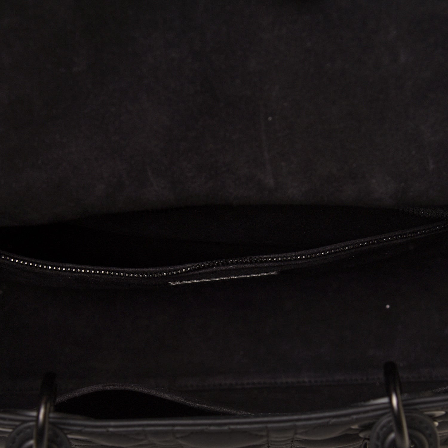 Christian Dior Ultra Matte Calfskin Cannage Large Lady Dior Black 6 of 12