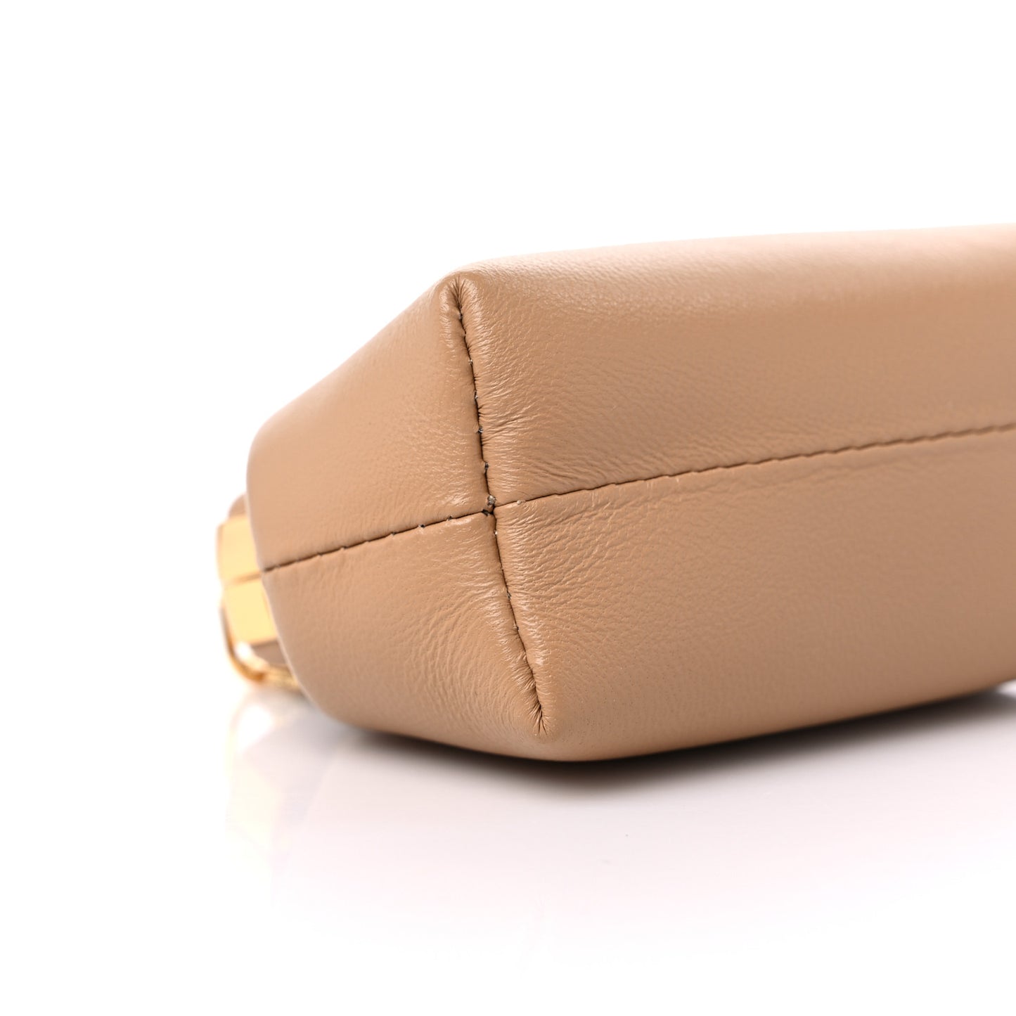 Shiny Nappa Nano Fendi First Bag Charm Sand