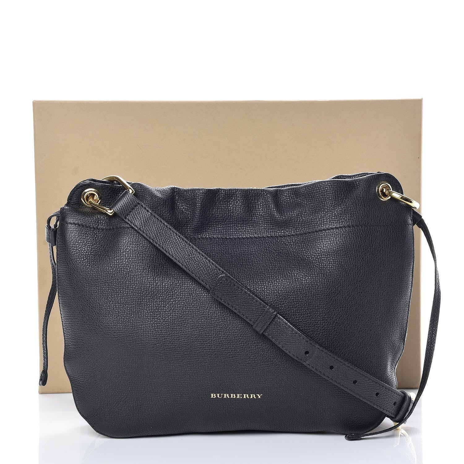 Burberry Grainy Calfskin House Check Small Bingley Black 13 of 13