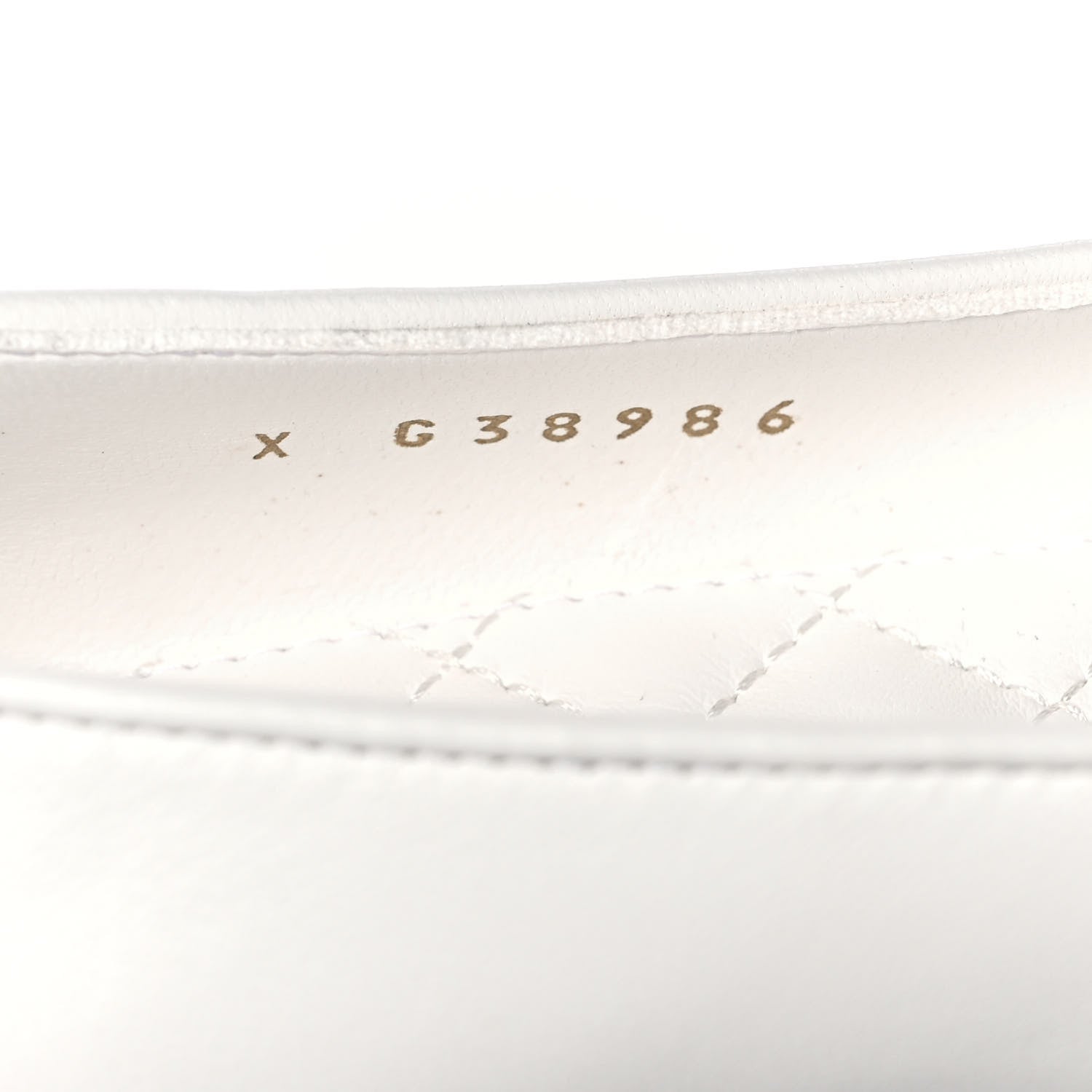 Chanel Lambskin Patent Calfskin Cap Toe Ankle Chain Ballerina Flats 37.5 White Black 8 of 10