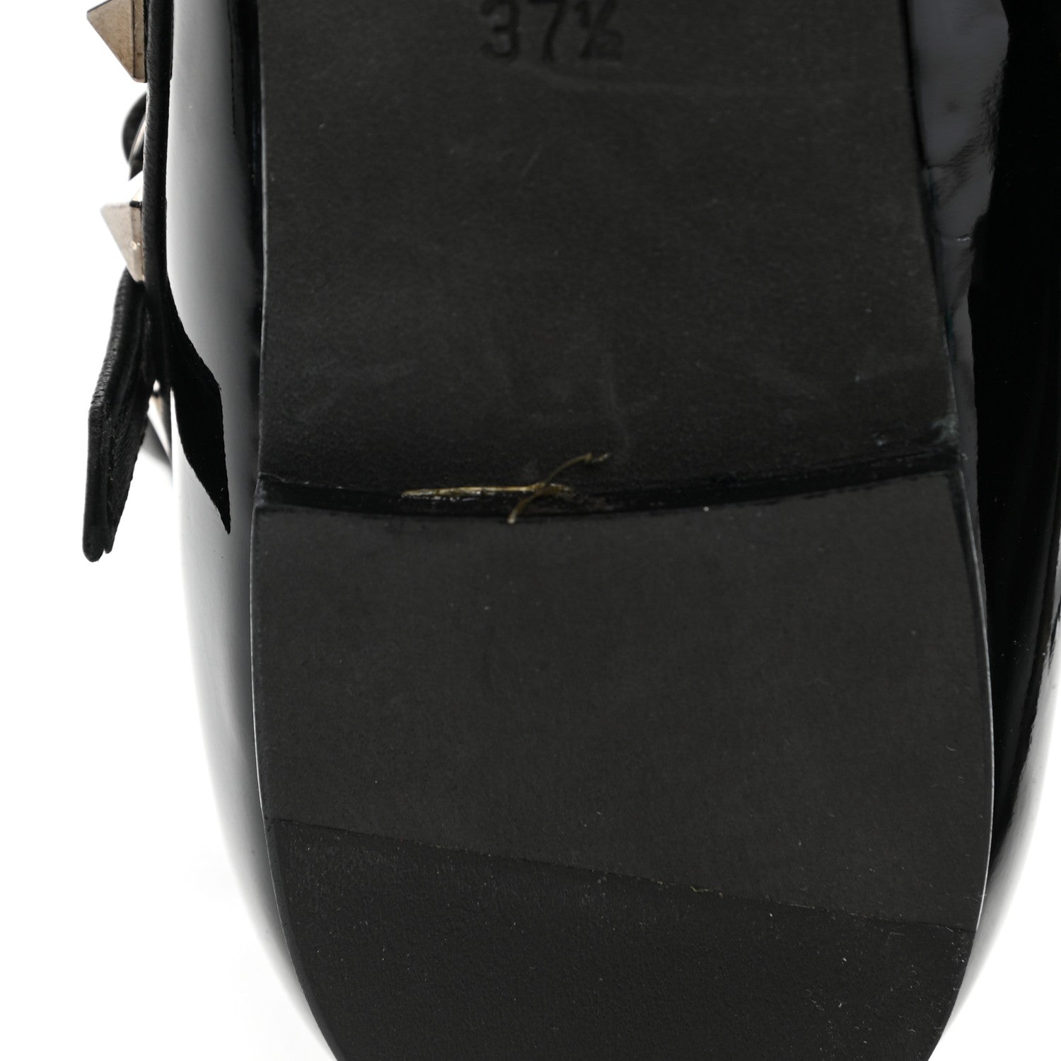 Valentino Garavani Calfskin Nappa Rockstud Ankle Strap 65mm Pumps 37.5 Black 6 of 8