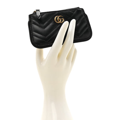 Gucci Calfskin Matelasse GG Marmont Key Case Black 2 of 11