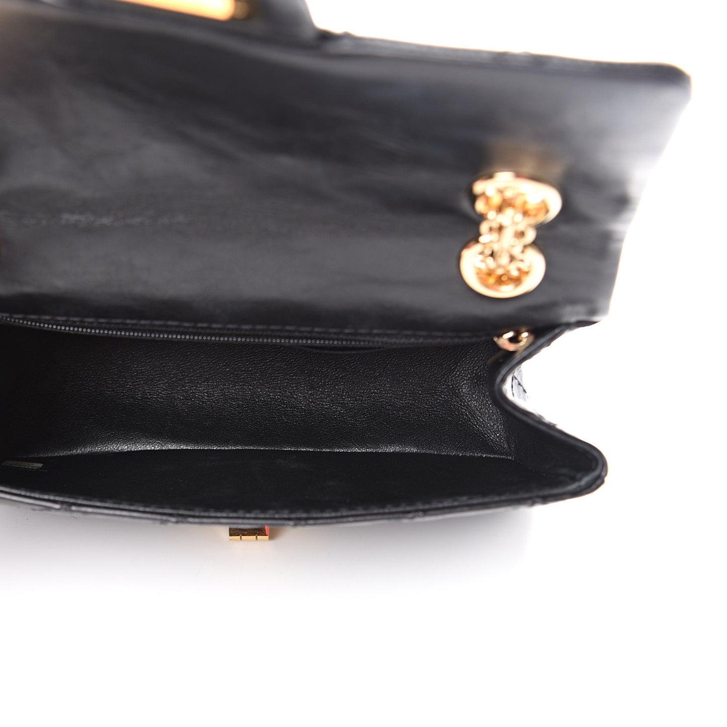 Aged Calfskin Quilted 2.55 Reissue Mini Flap Black