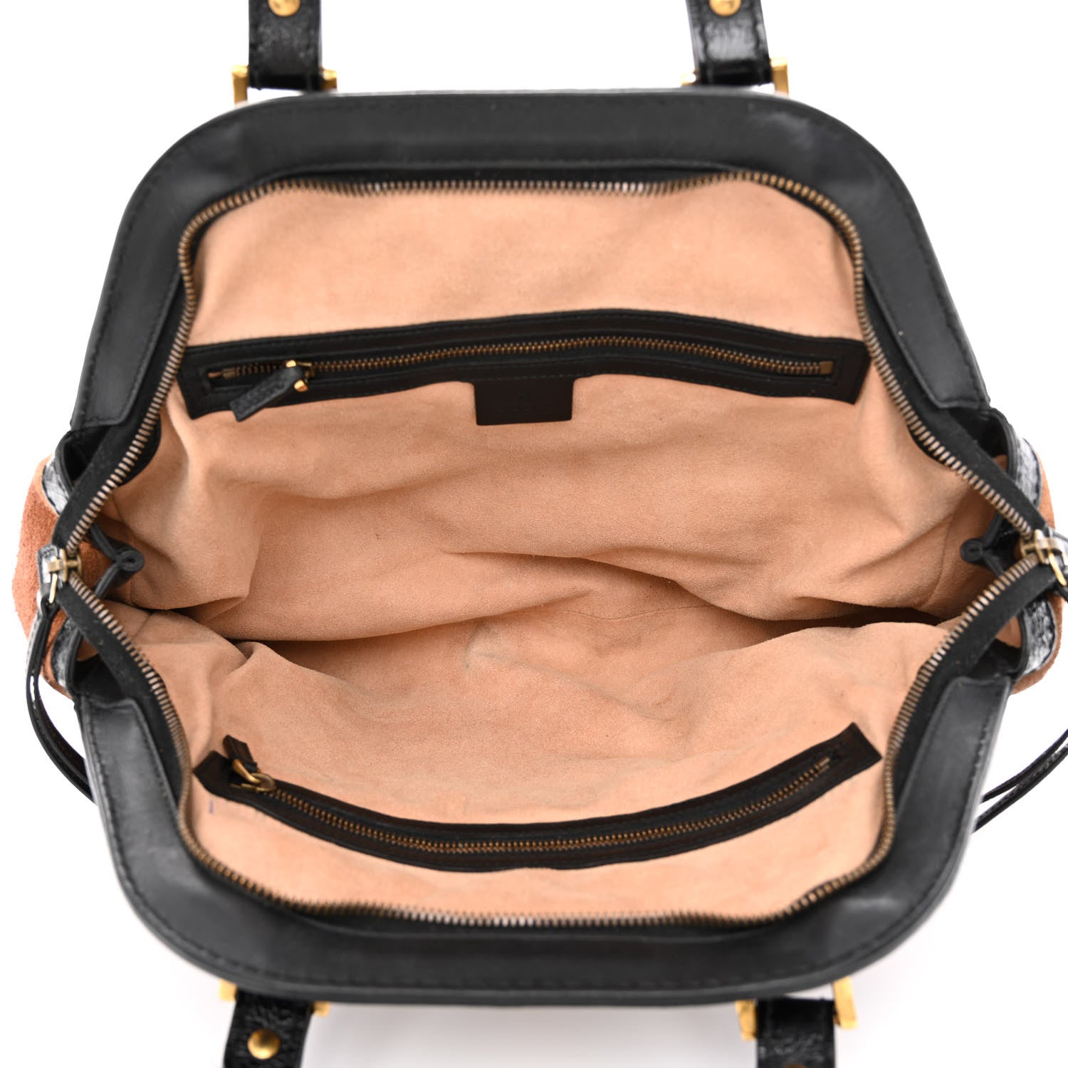 Gucci Suede Ophidia Medium Re(Belle) Top Handle Bag Nocciola Black 5 of 14