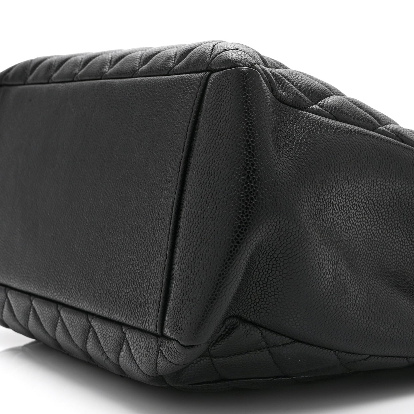 Caviar Quilted Grand Shopping Tote GST Black