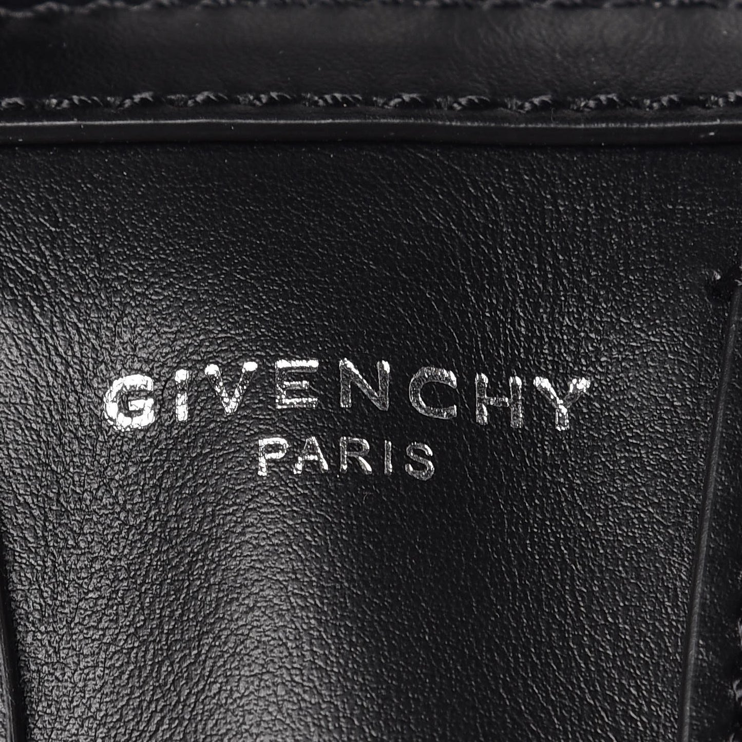 Waxed Calfskin Small Nightingale Logo Strap Black