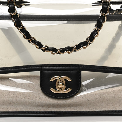 Chanel Lambskin PVC Medium Coco Sand Flap Black 8 of 10