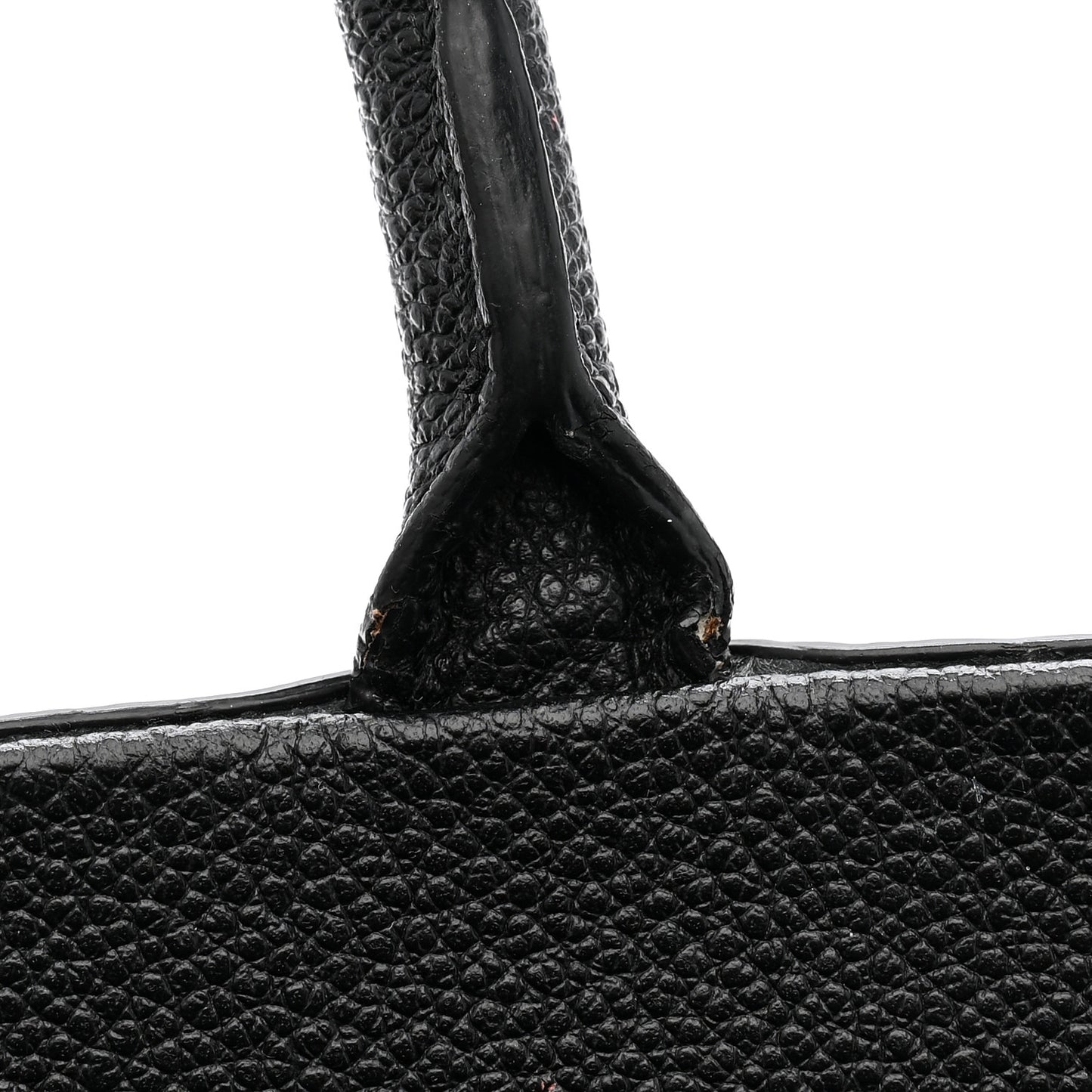 Grained Calfskin Medium Cabas Rive Gauche Black