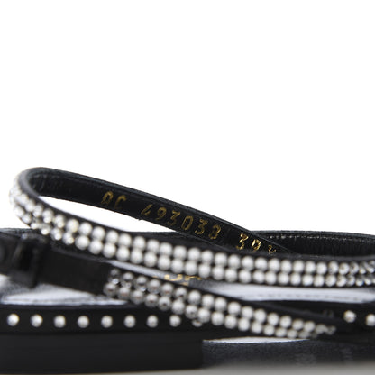 Saint Laurent Calfskin Studded Raso Seta Sandals 39.5 Black 8 of 9
