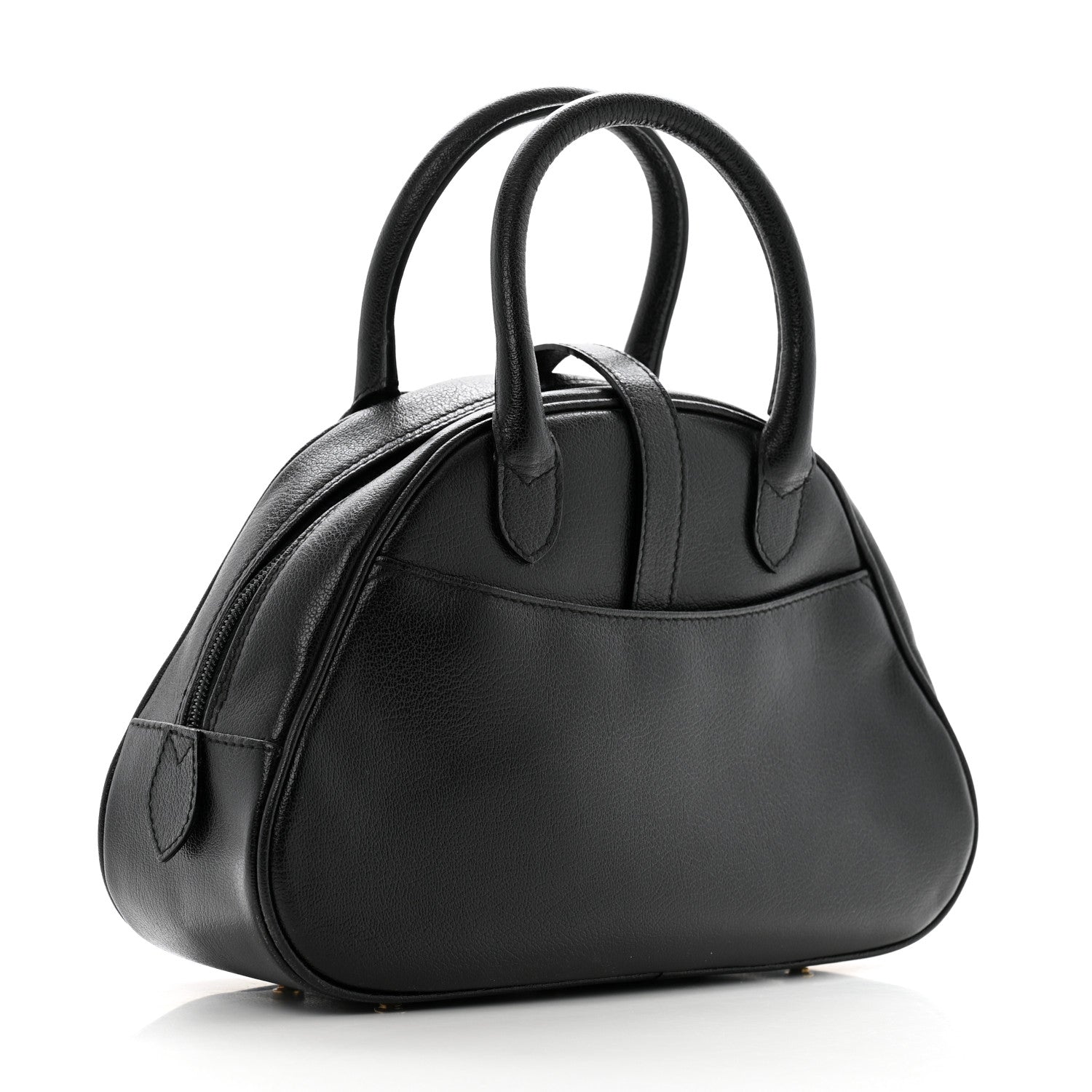 Christian Dior Calfskin Saddle Bowler Black 3 of 13