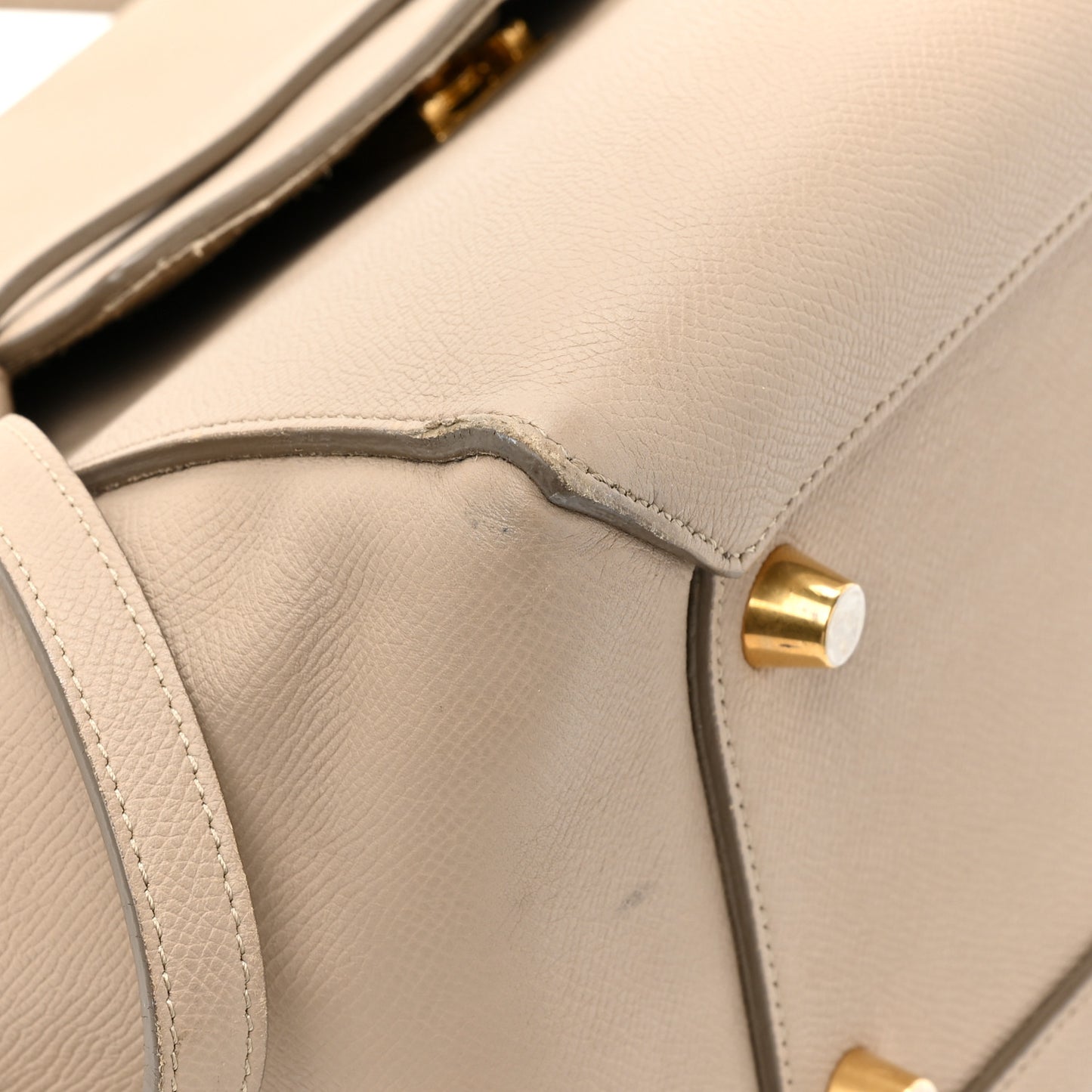 Grained Calfskin Mini Belt Bag Light Taupe