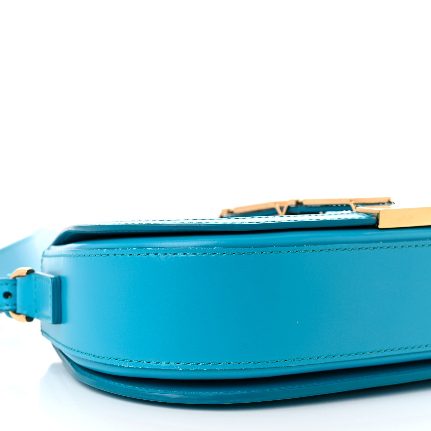 Versace Calfskin Medium Greca Goddess Shoulder Bag Light Blue 8 of 11