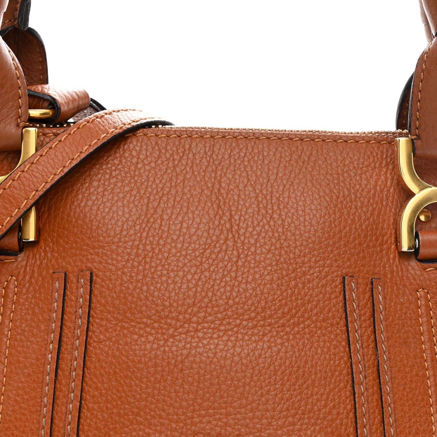 Calfskin Small Marcie Satchel Tan