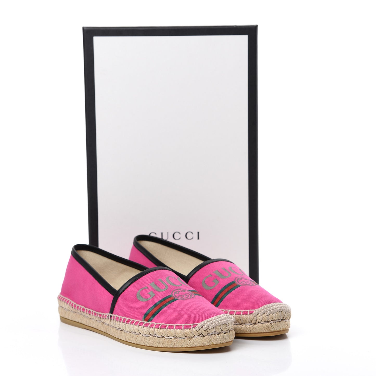 Canvas Logo Espadrilles 36 Cyclamen Rose Black
