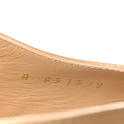 Chanel Goatskin Grosgrain Cap Toe CC Slingback Pumps 38 Beige Black 6 of 9