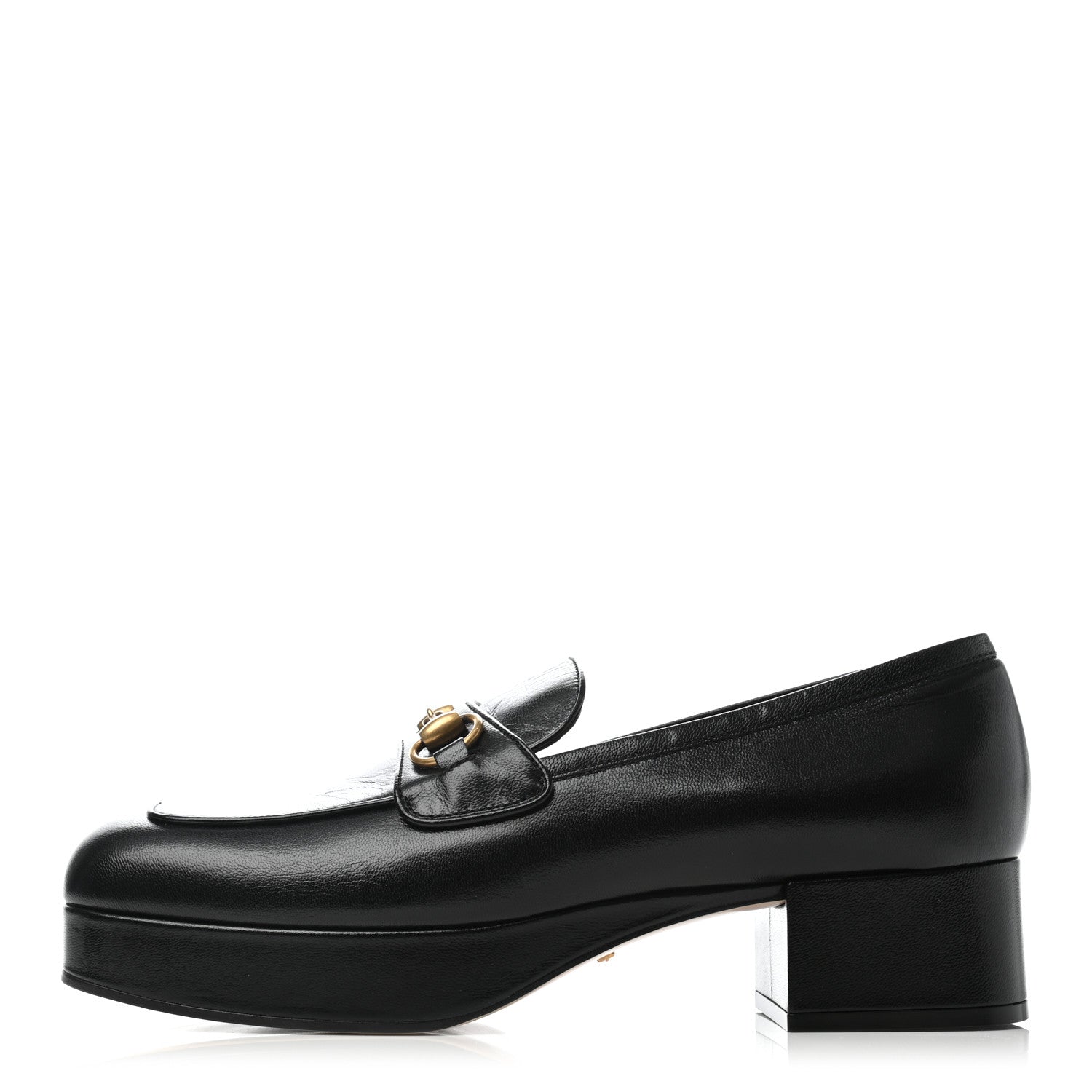 Gucci Goatskin Houdan Platform Loafers 41 Black 1 of 6