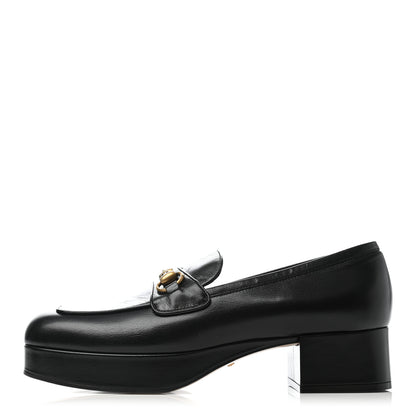 Gucci Goatskin Houdan Platform Loafers 41 Black 1 of 6