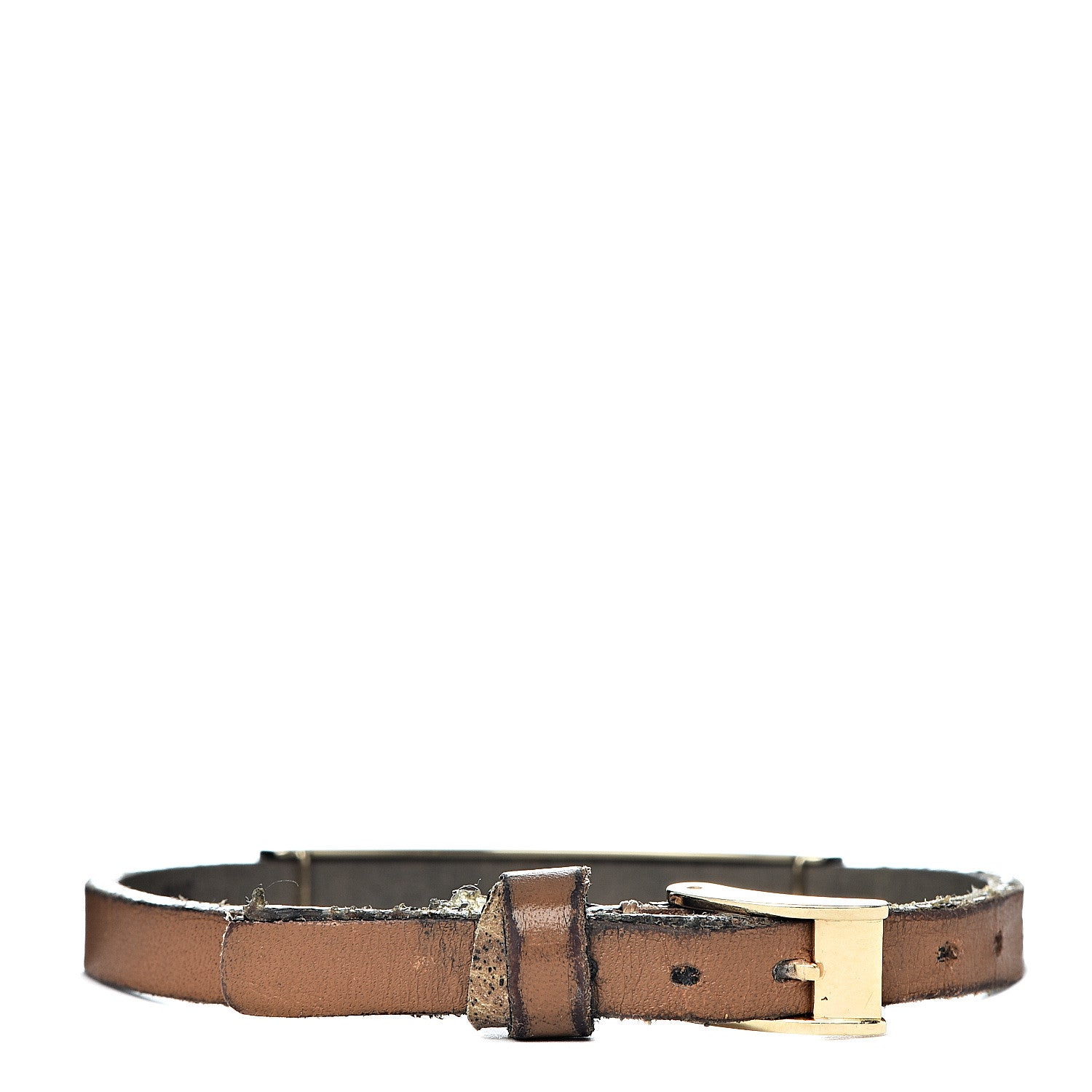 Cartier 18K Yellow Gold Calfskin 3 Motif LOVE Bracelet Brown 3 of 9