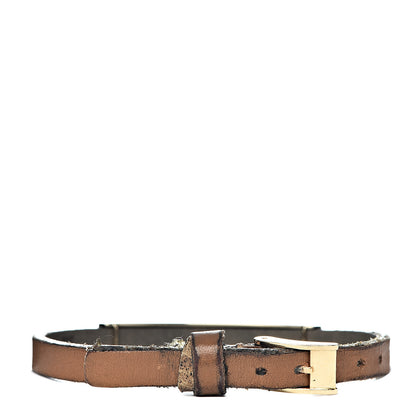 Cartier 18K Yellow Gold Calfskin 3 Motif LOVE Bracelet Brown 3 of 9
