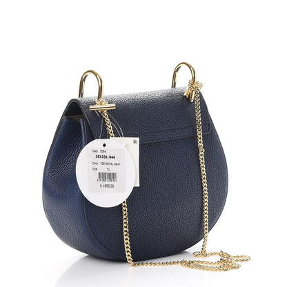Chloe Grained Lambskin Drew Shoulder Bag Royal Navy 3 of 7