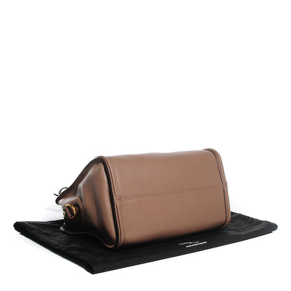 Alexander McQueen Pebbled Calfskin Small Skull Padlock Zip Around Tote Taupe 4 of 9