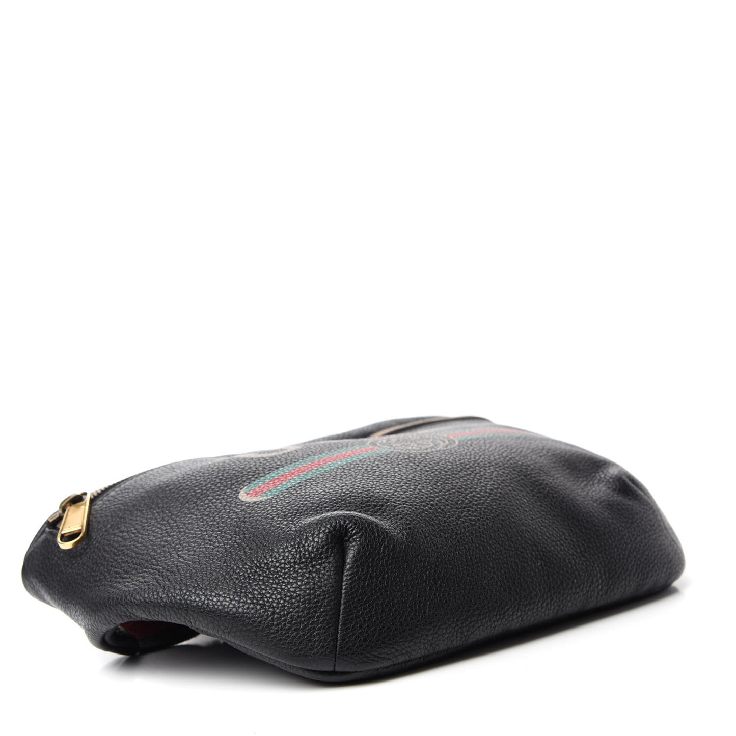 Grained Calfskin Logo Belt Bag Black
