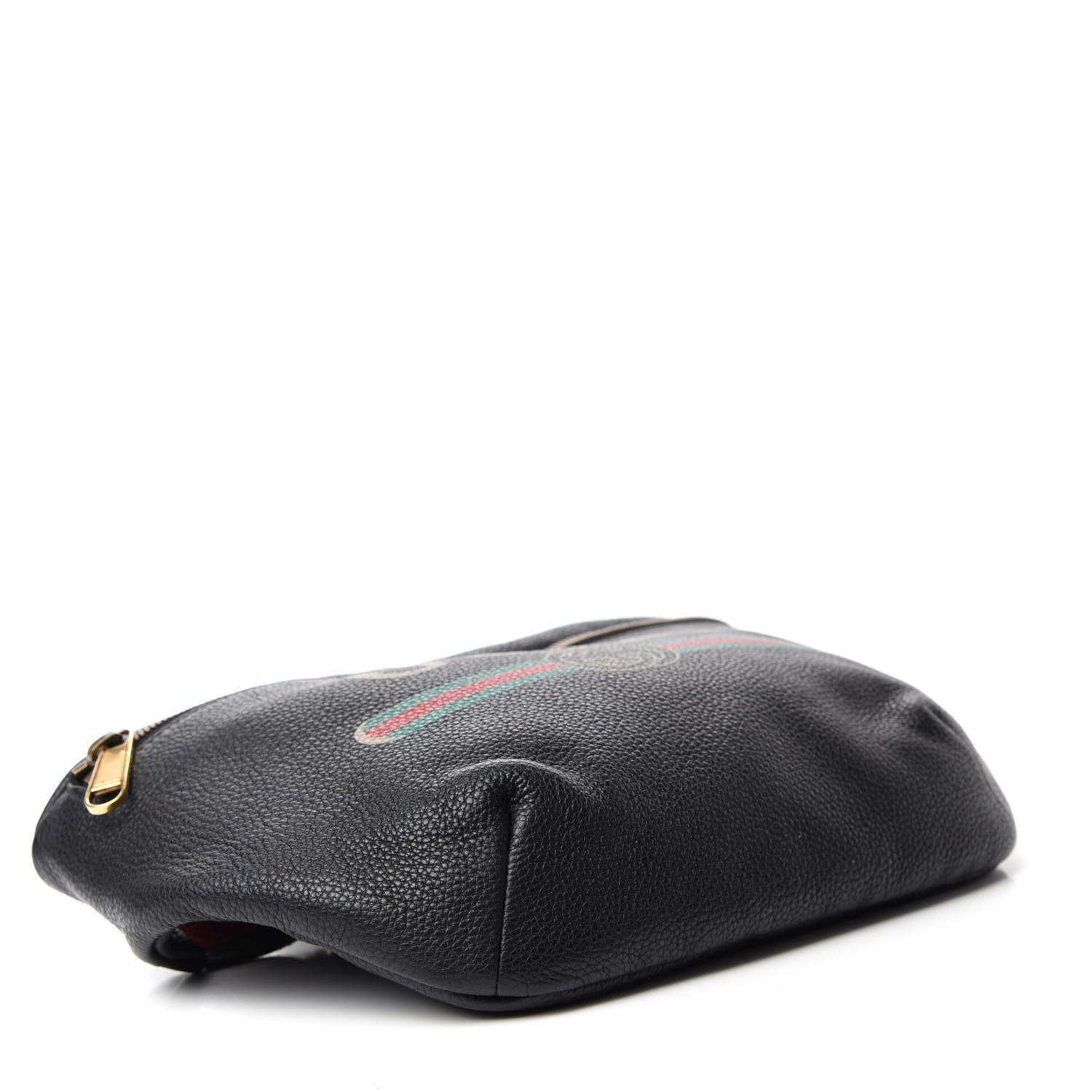 Gucci Grained Calfskin Logo Belt Bag Black 4 of 10