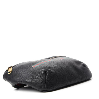 Gucci Grained Calfskin Logo Belt Bag Black 4 of 10