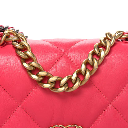 Chanel Goatskin Quilted Medium Chanel 19 Flap Pink 8 of 10