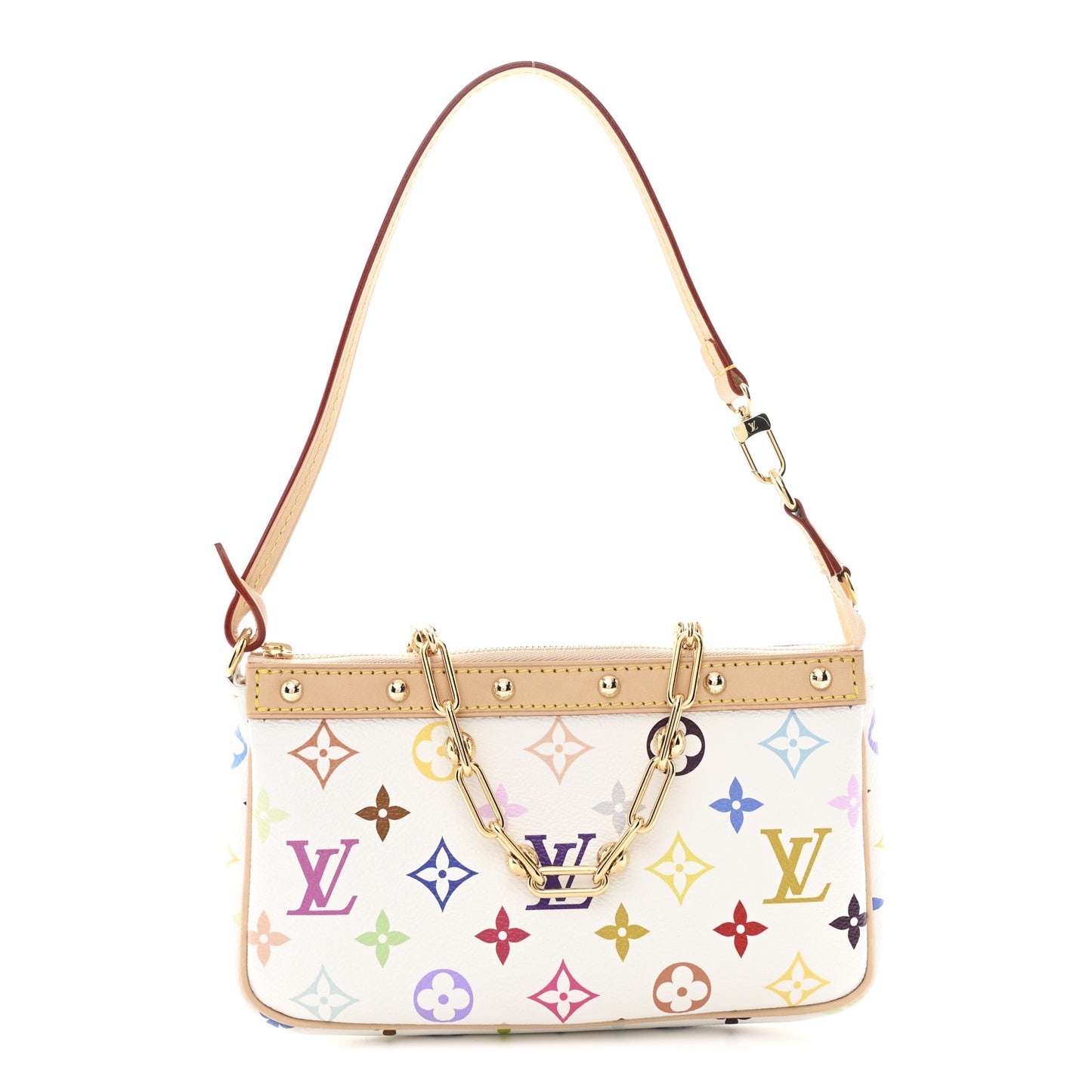 LV X TM Monogram Multicolor Pochette Accessories White