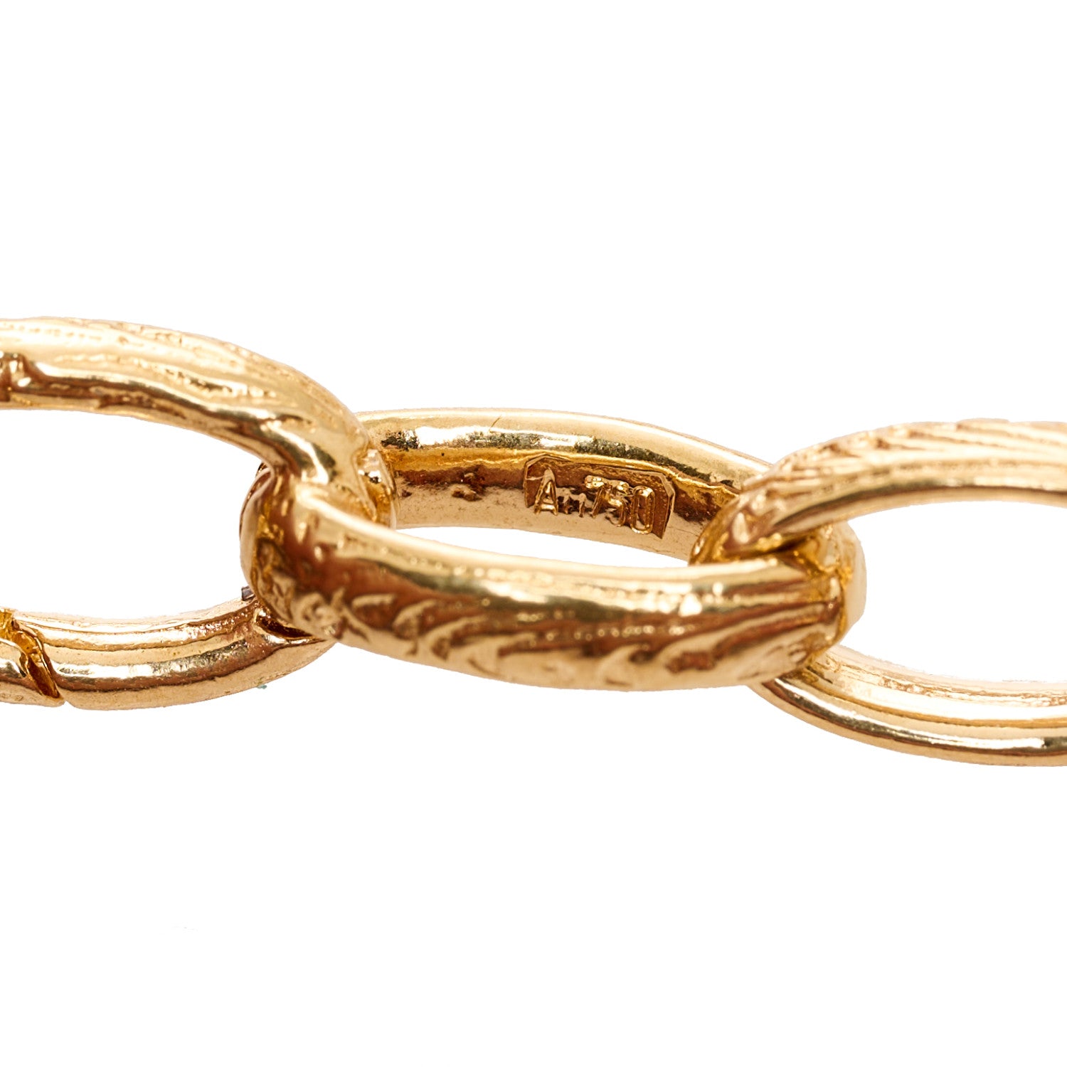 Gucci 18K Yellow Gold Open Link Chain Bracelet 5 of 5