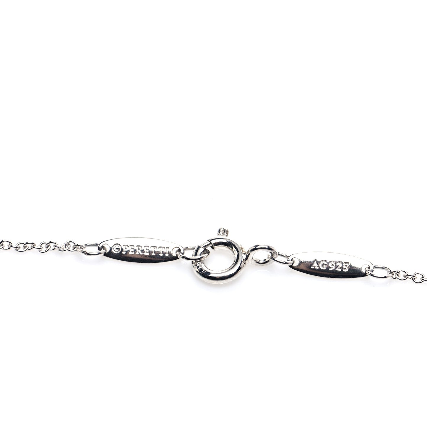Sterling Silver Diamond .05ct Elsa Peretti Diamonds by the Yard Pendant Necklace