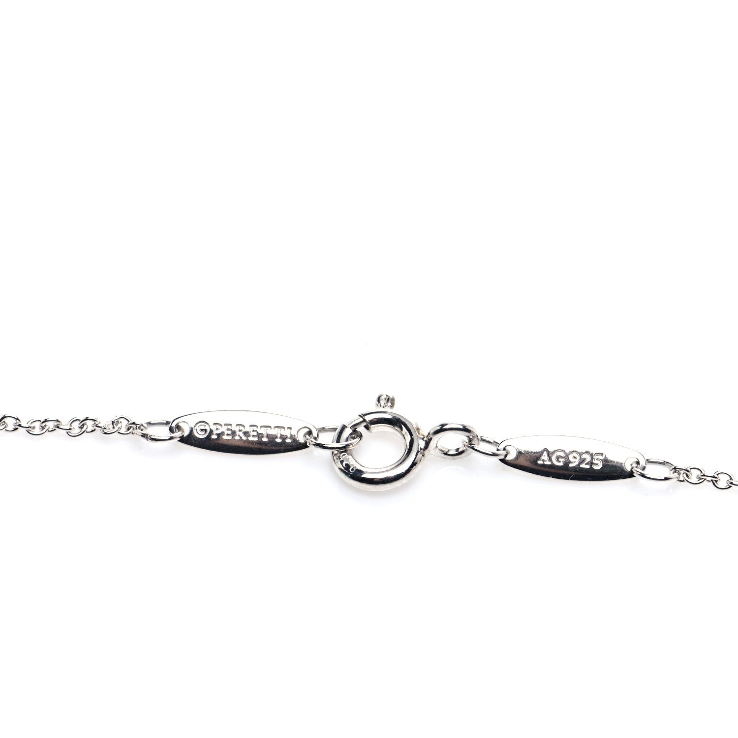 Tiffany Sterling Silver Diamond .05ct Elsa Peretti Diamonds by the Yard Pendant Necklace 4 of 6