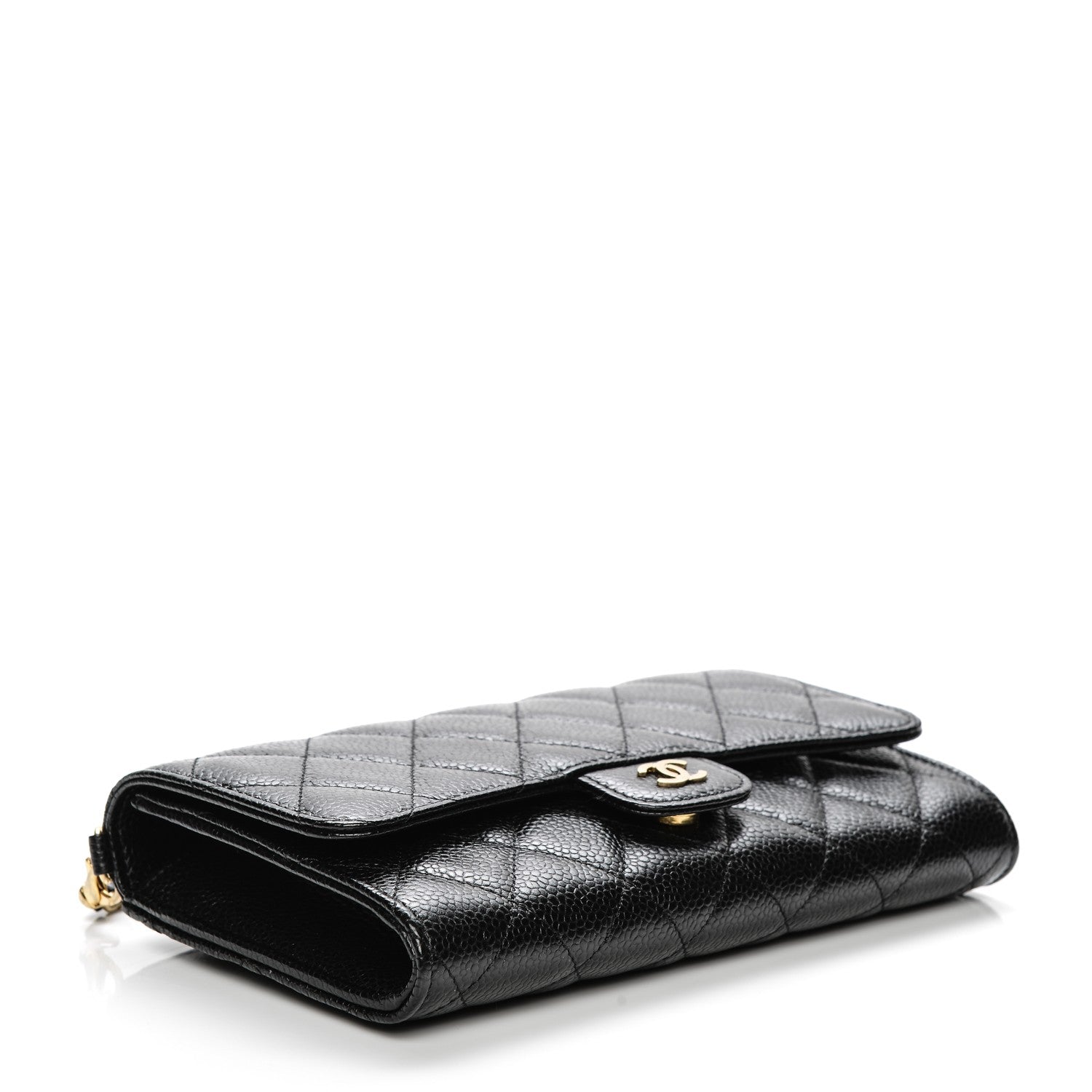 Chanel Caviar Quilted Wallet on Removable Chain Black 4 of 8