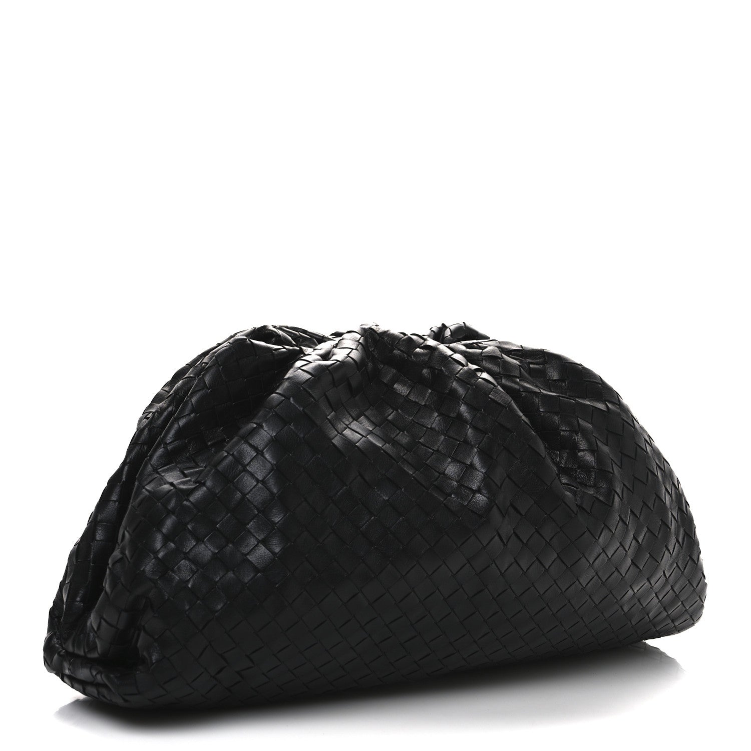 Bottega Veneta Nappa Maxi Intreccio The Pouch Oversized Clutch Black 3 of 12
