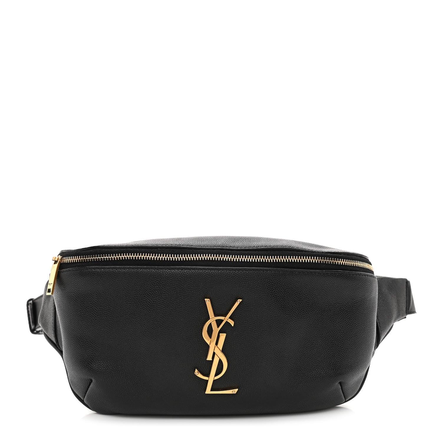 Saint Laurent Grain De Poudre Monogram Belt Bag Black 1 of 12