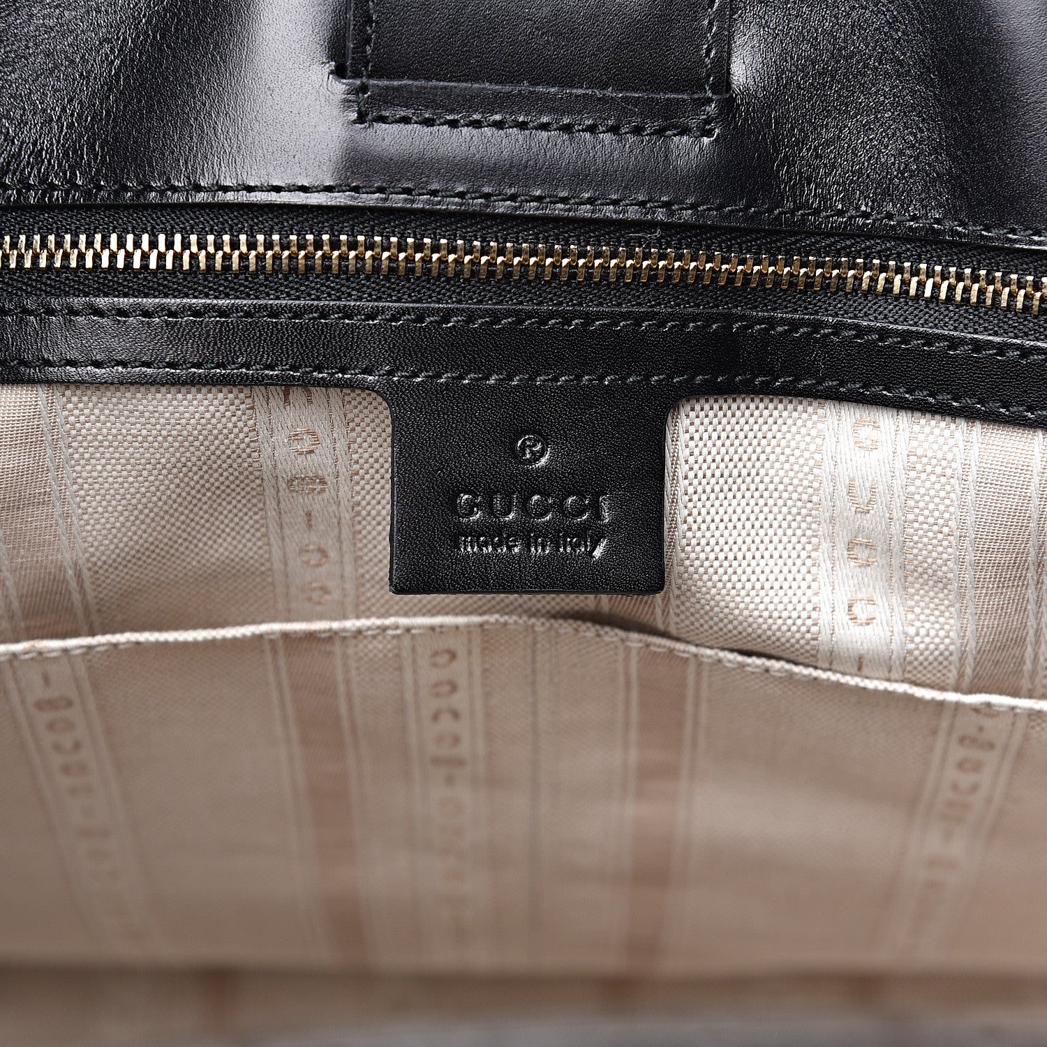 Gucci Calfskin Bright Diamante Large Top Handle Bag Black 5 of 10