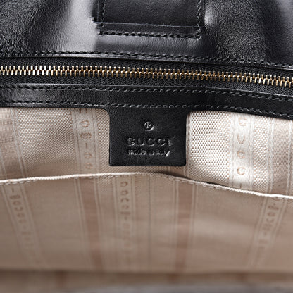 Gucci Calfskin Bright Diamante Large Top Handle Bag Black 5 of 10