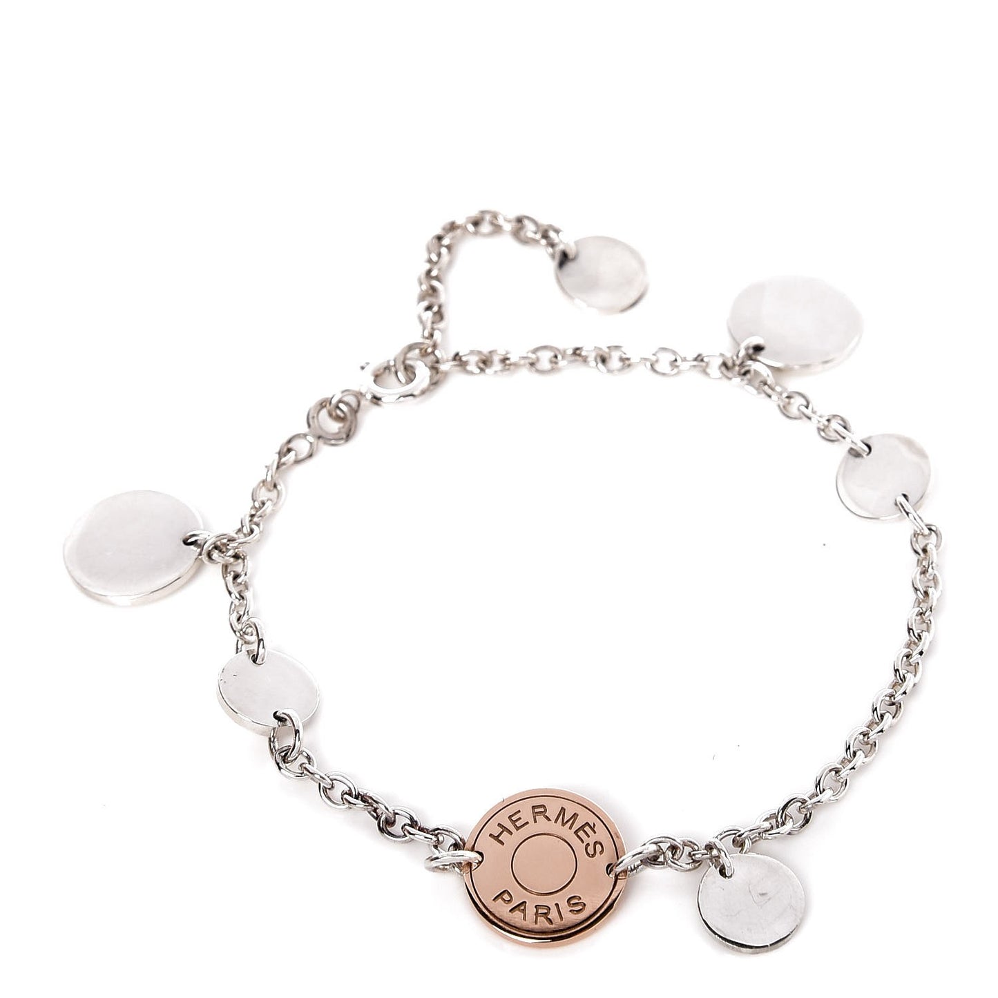 Sterling Silver 18K Rose Gold Confettis Bracelet S