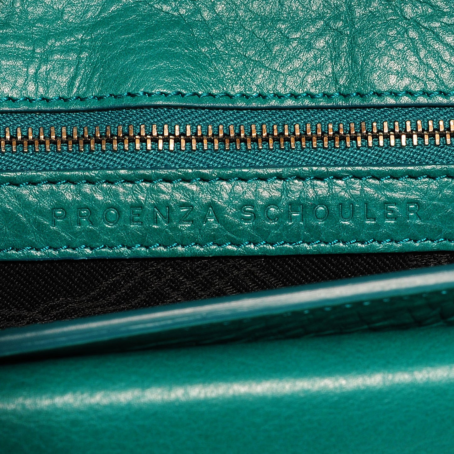 Calfskin PS11 Classic Shoulder Bag Emerald