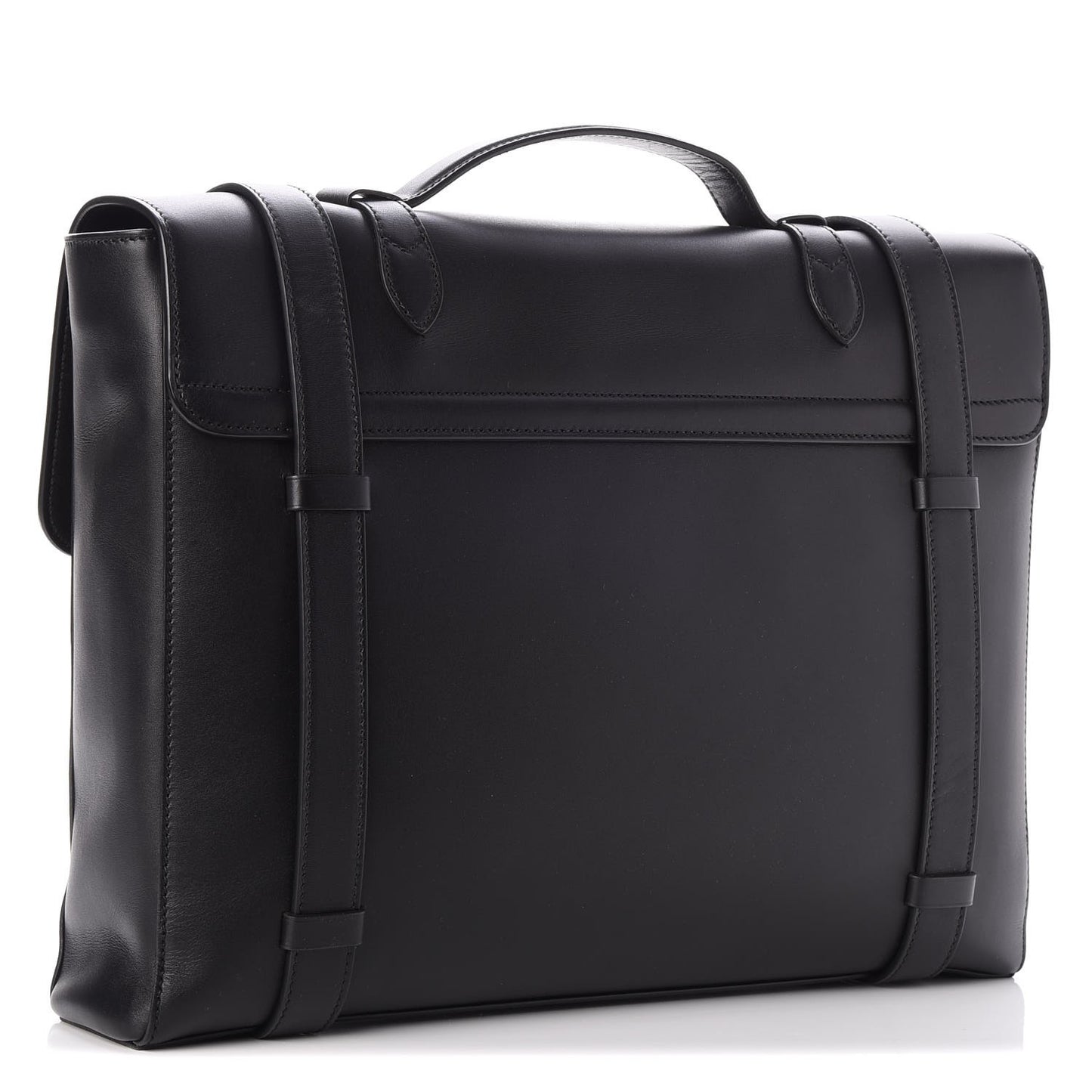 Calfskin Somerton Briefcase Black