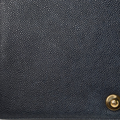 Chanel Caviar Quilted New Medium Boy Flap Blue 12 of 19