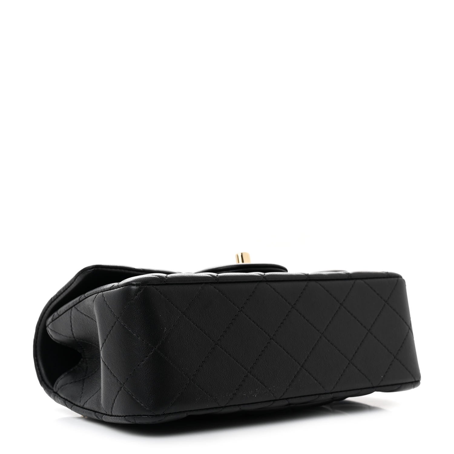 Chanel Lambskin Quilted Mini Top Handle Rectangular Flap Black 4 of 10