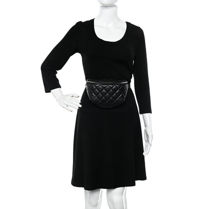 Chanel Calfskin Quilted Waist Belt Bag Black 2 of 10