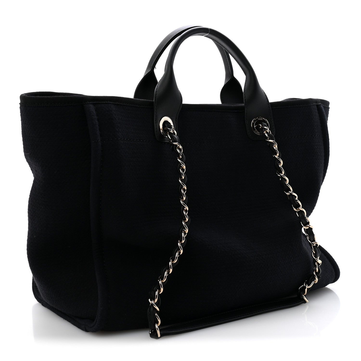 Chanel Mixed Fibers Medium Deauville Tote Black 4 of 12