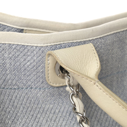Chanel Canvas Medium Deauville Tote Light Blue 13 of 16