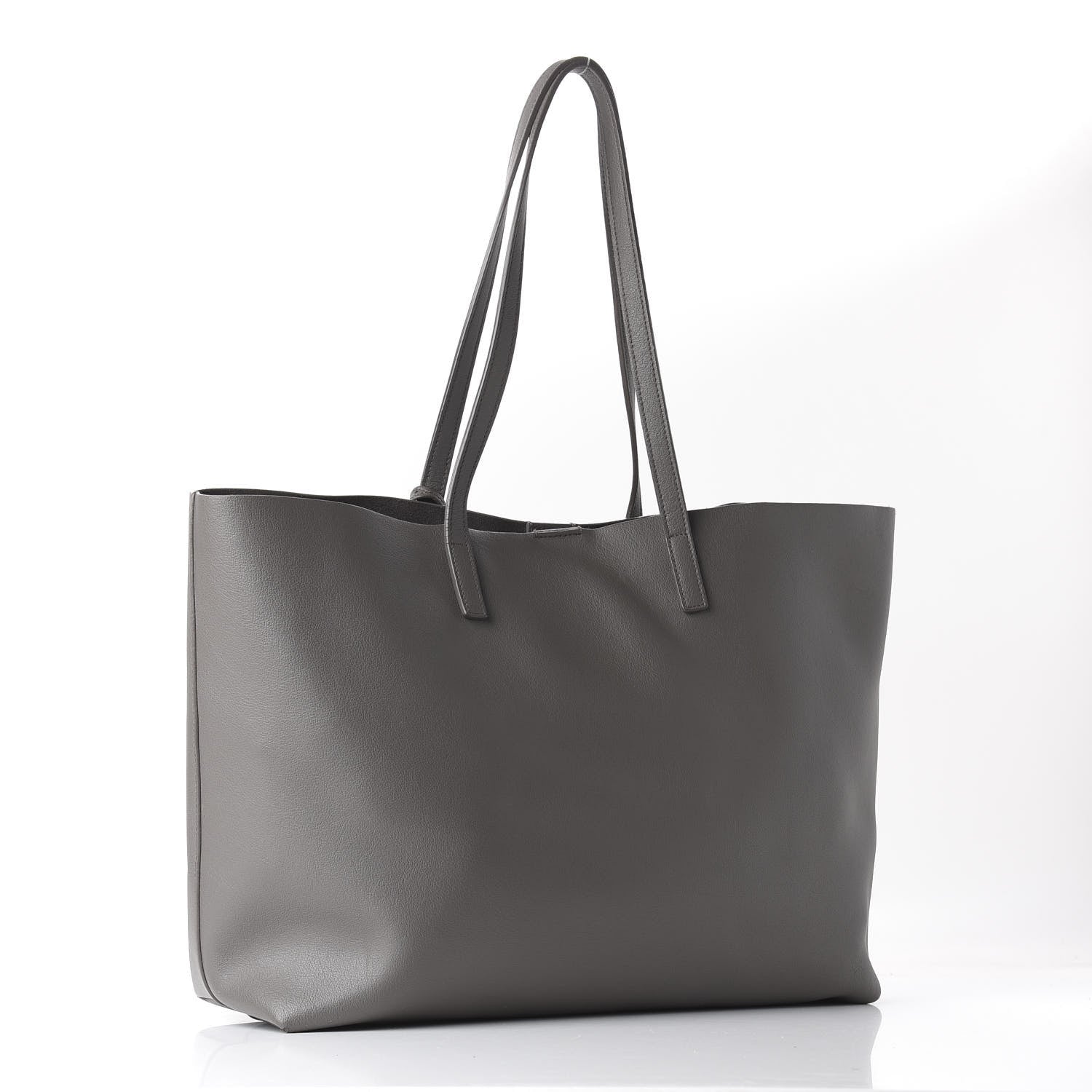 Saint Laurent Calfskin Large Shopping Tote Fog 2 of 11