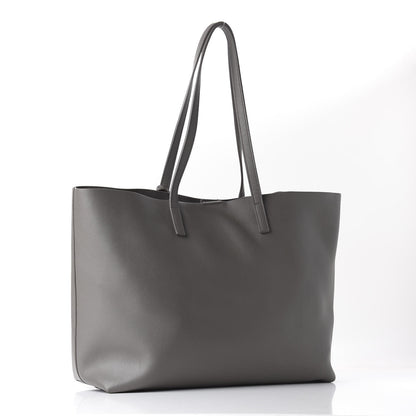 Saint Laurent Calfskin Large Shopping Tote Fog 2 of 11