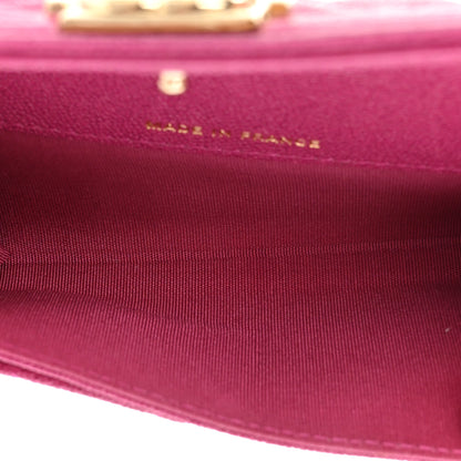 Chanel Caviar Quilted Boy Card Holder Wallet Fuchsia 5 of 11